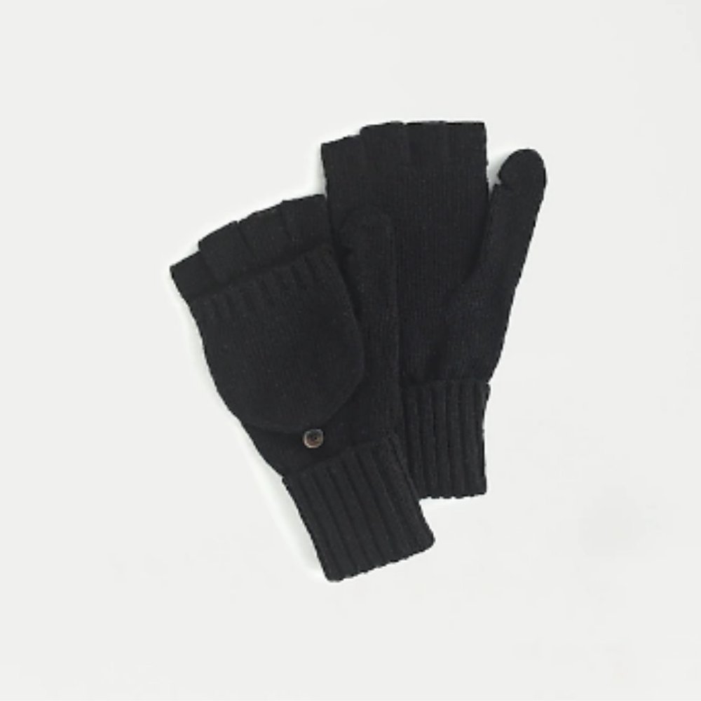 J. Crew Fine Rib Knit Glitten - Black NWT